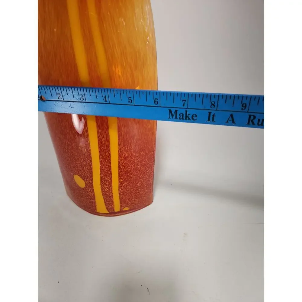 Vintage Hand Blown Art Glass Vase 14